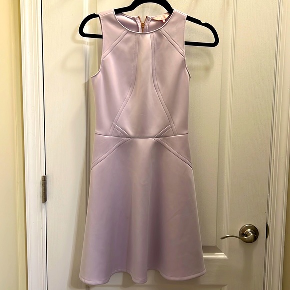 ted baker purple peplum dress TED BAKER London Deep Purple Cold Shoulder Peplum Pencil Dress NEW $295 4